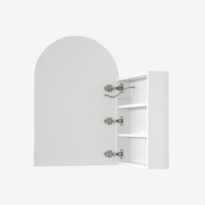 Arched LED Matte White Shaving Cabinet - Indulge