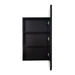 Curva Matte Black Square Shaving Cabinet By Indulge® - Acqua Bathrooms