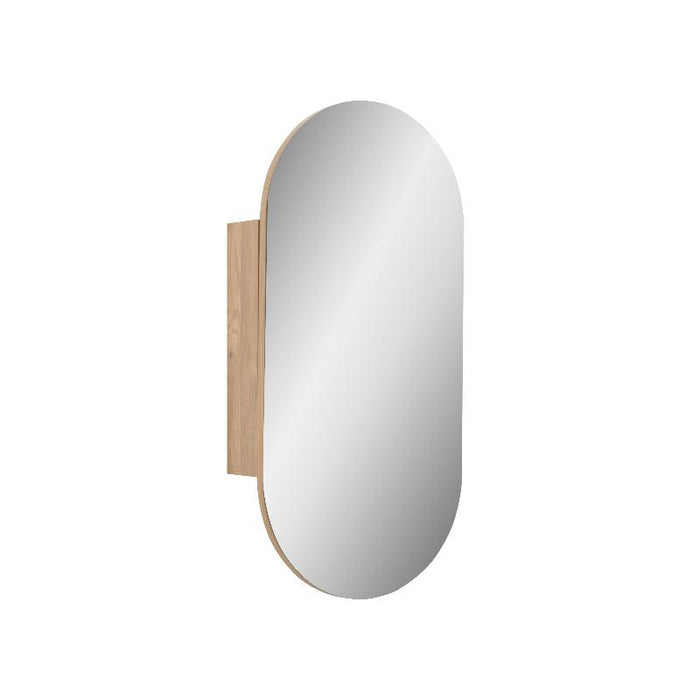 Pill Oval Natural Oak Shaving Cabinet By Indulge®