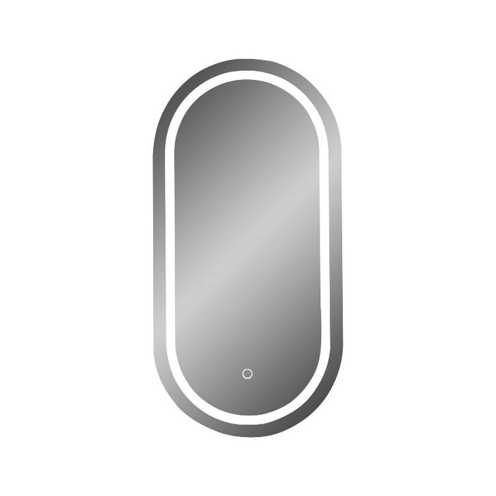 Oval Pill LED Matte White Shaving Cabinet - Indulge