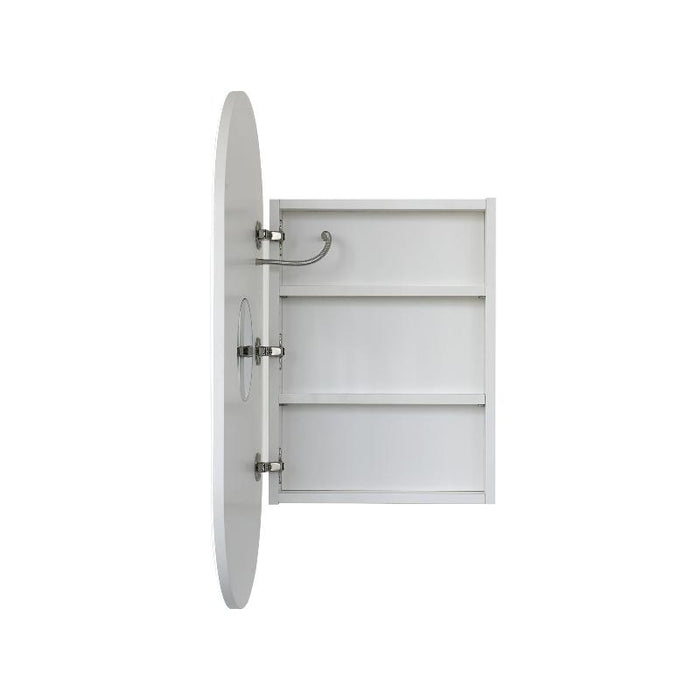 Oval Pill LED Matte White Shaving Cabinet - Indulge