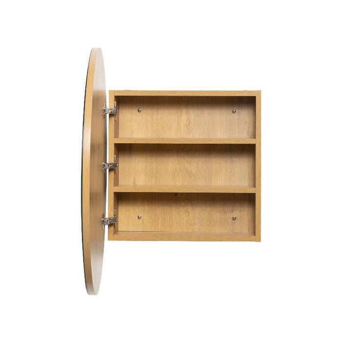 Round Fine Oak 750mm Shaving Cabinet By Indulge®