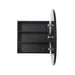 Round Matte Black 750mm Shaving Cabinet By Indulge® - Acqua Bathrooms