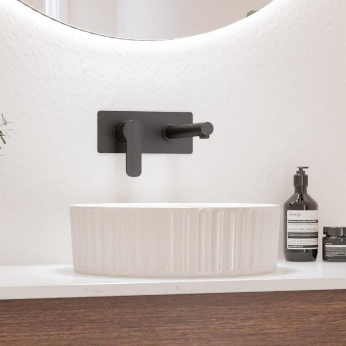 Timberline | Allure Flute Matte White Above Counter Basin