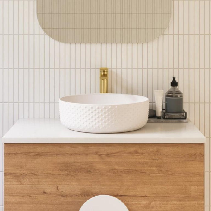 Timberline | Allure Dimple Gloss White Above Counter Basin