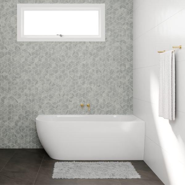 Polino 1600 Matte White Right Corner Fit Freestanding Bath Tub