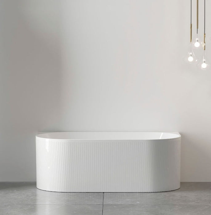 Attica | Noosa 1500  Back to Wall Designer Round Freestanding Bath - Acqua Bathrooms