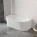 Attica | Noosa 1500  Back to Wall Designer Round Freestanding Bath - Acqua Bathrooms