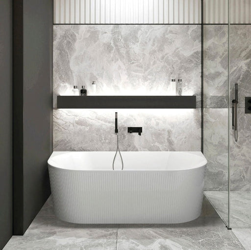 Attica | Noosa 1500  Back to Wall Designer Round Freestanding Bath - Acqua Bathrooms