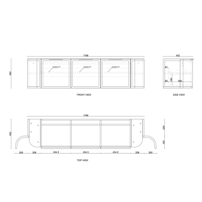 Otti Australia | Hampshire 1800mm Curved Double Matte White Wall Hung Vanity