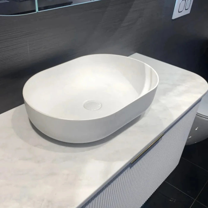 Otti Portofino Solid Surface Stone Oval Basin