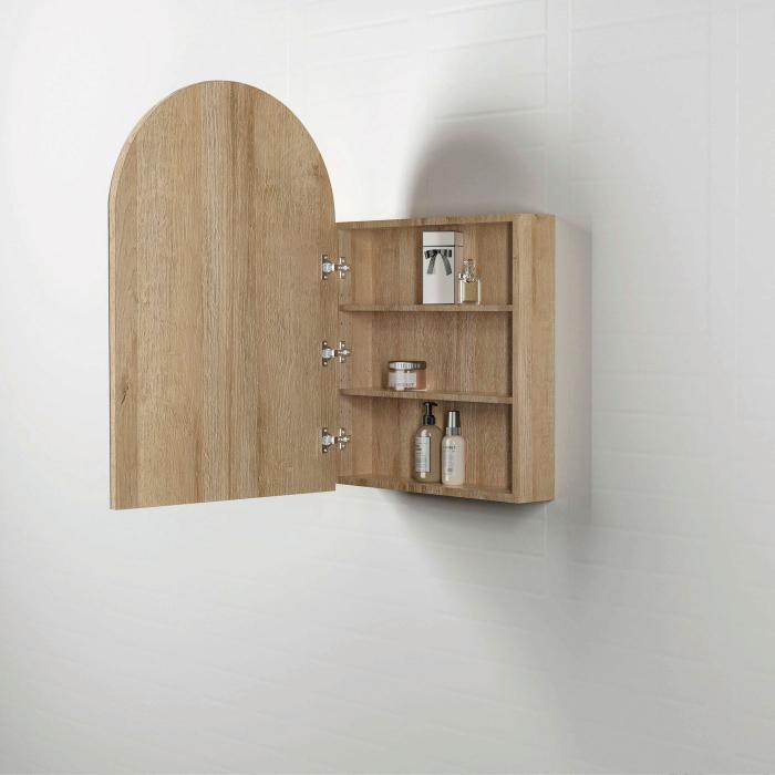 Otti Australia | Arched Natural Oak Shaving Cabinet