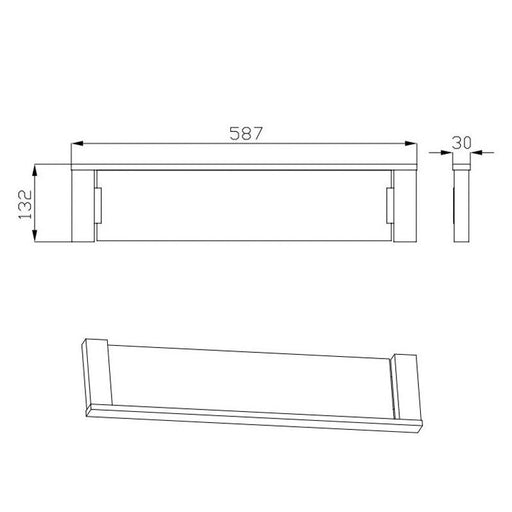 Jana Glass Shelf - Acqua Bathrooms