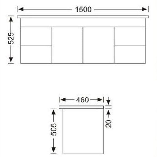 Noah 1500 mm Wall Hung Vanity - Acqua Bathrooms