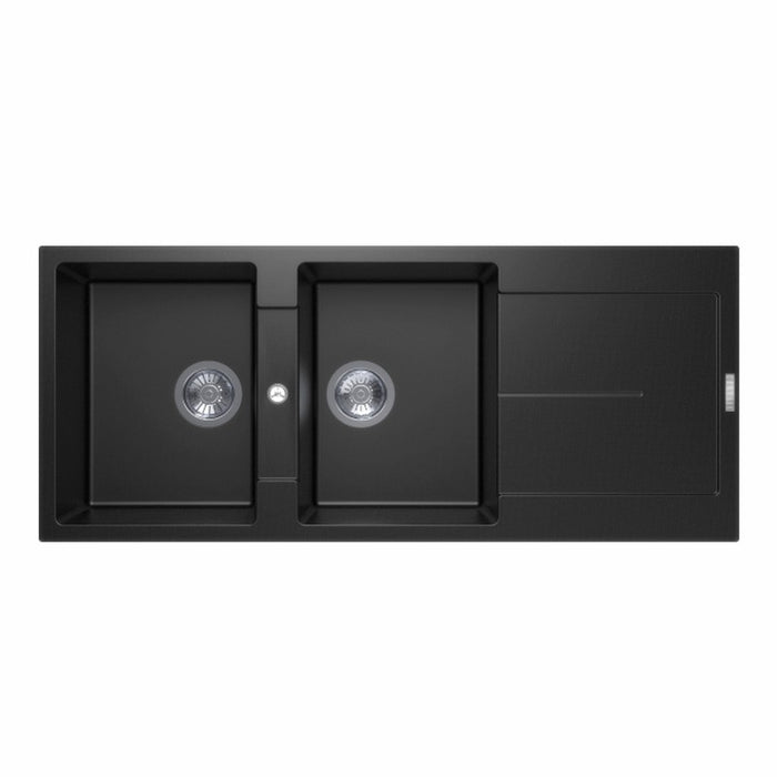 Carysil | 1160 Enigma Deep Black Granite Kitchen Sink - Acqua Bathrooms