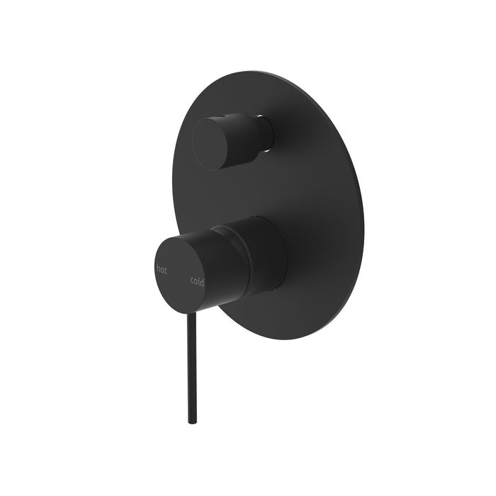 Nero | Mecca Matte Black Wall Mixer Diverter - Acqua Bathrooms