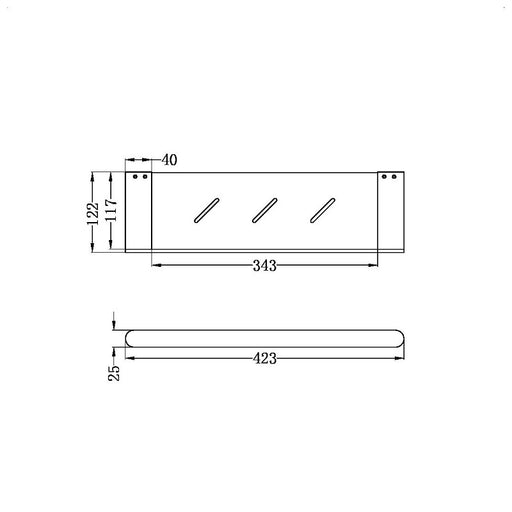 Nero | Bianca Matte Black Shower Shelf - Acqua Bathrooms