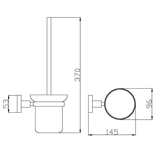 Novara Toilet Brush Holder - Acqua Bathrooms