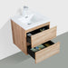 Sella 500mm Ensuite White Oak Wall Hung Vanity By Indulge® - Acqua Bathrooms