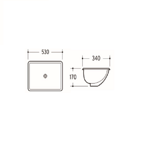 Rectangular Gloss White Under Counter Basin - Acqua Bathrooms