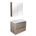 Qubist 900 White Oak Shaving Cabinet - Acqua Bathrooms