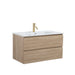 Avia 900mm White Oak Wall Hung Vanity With Ceramic Top | Indulge® - Acqua Bathrooms