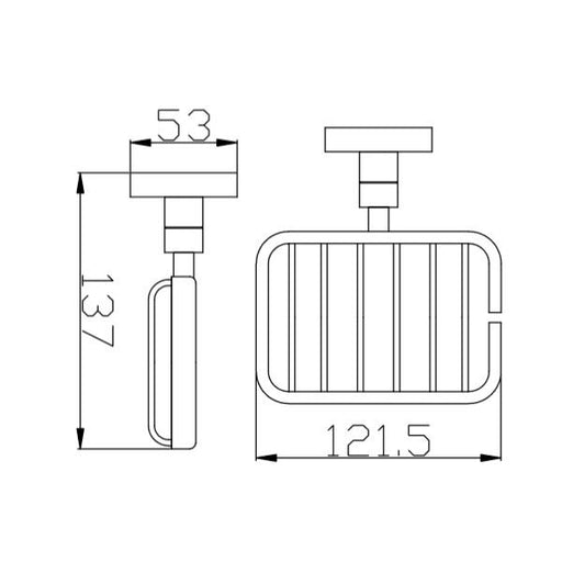 Messina Wired Soap Dish Holder - Acqua Bathrooms