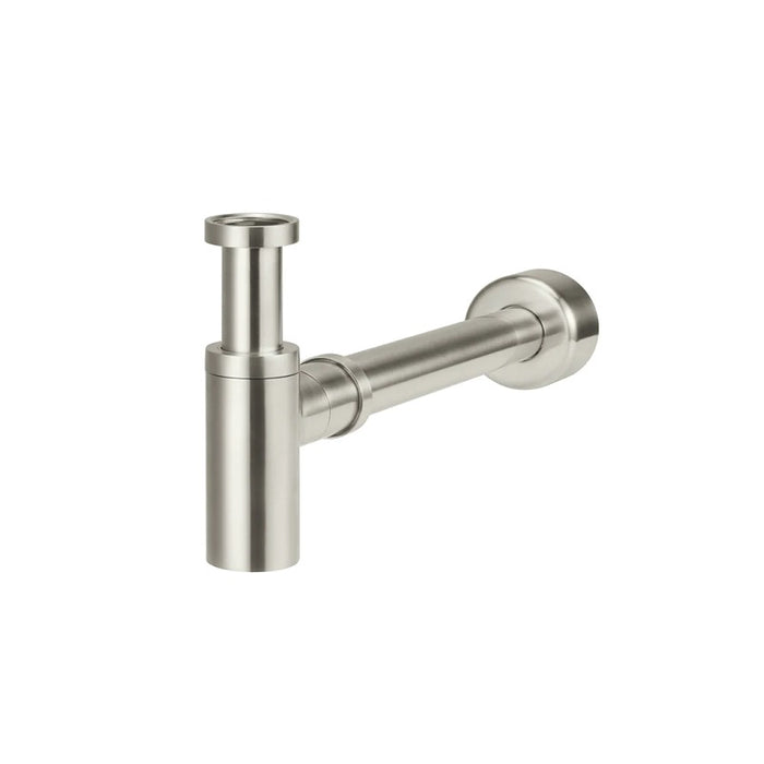 Star Mini 40mm Brushed Nickel Round Bottle Trap Waste - Acqua Bathrooms