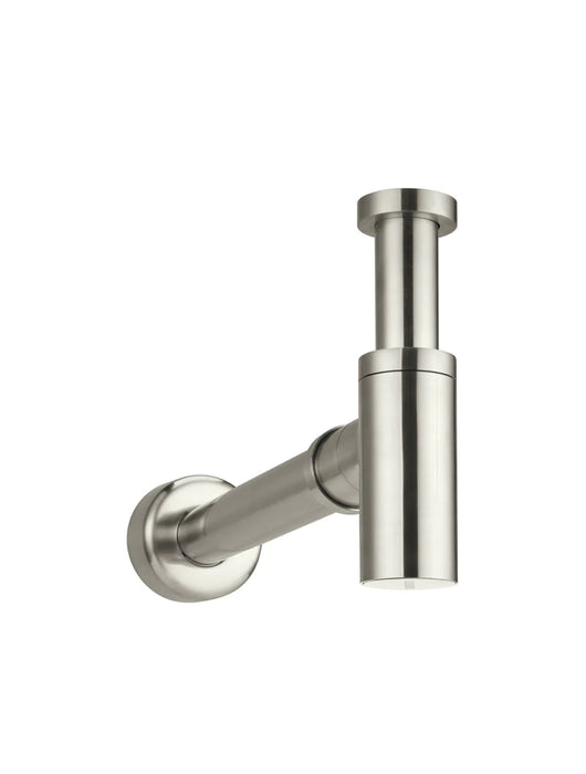 Star Mini 40mm Brushed Nickel Round Bottle Trap Waste - Acqua Bathrooms