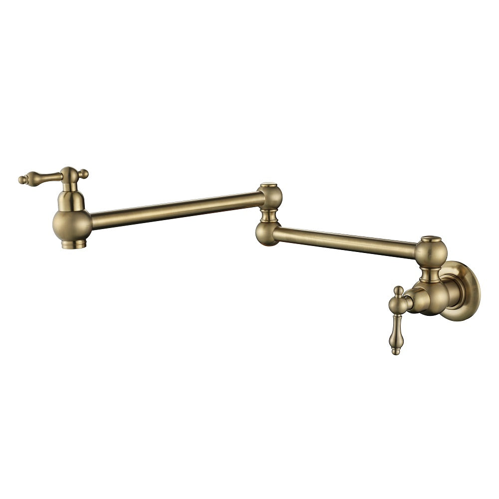 Bordeaux Traditional Brushed Bronze Kitchen Pot Filler - Acqua Bathrooms