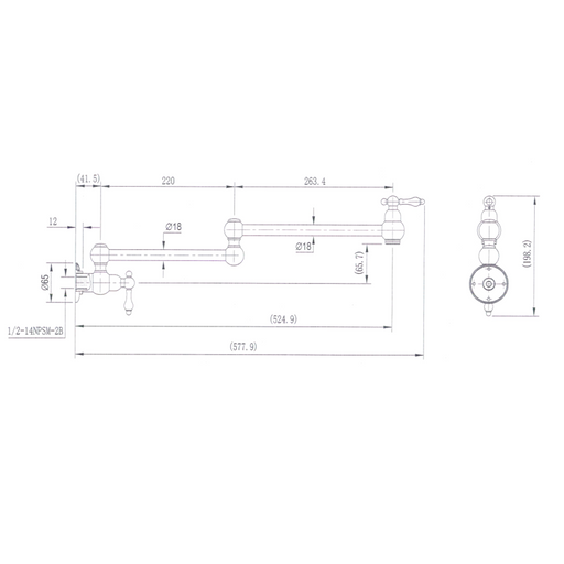 Bordeaux Traditional Kitchen Pot Filler - Acqua Bathrooms