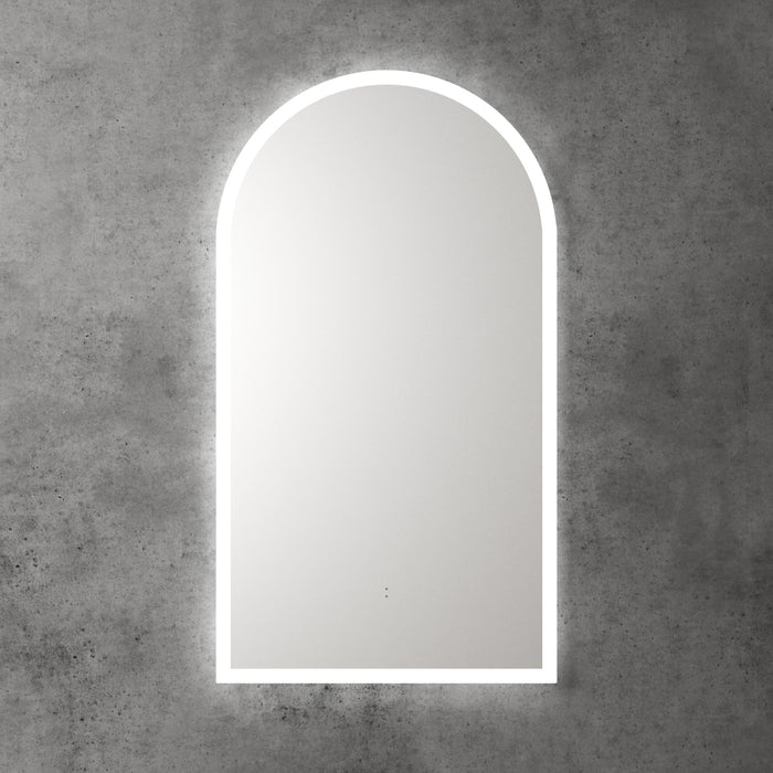 Aulic | Canterbury Arched LED Mirror - Three Dimmable Colours - Acqua Bathrooms