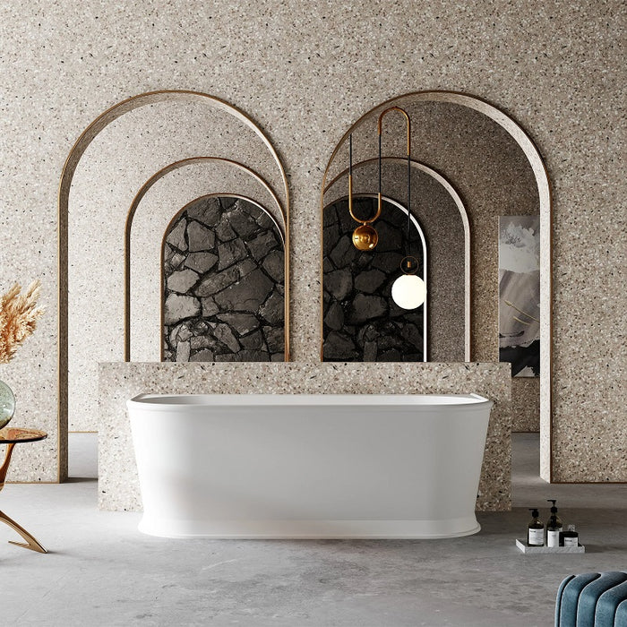 Indulge | Hampton Provincial 1500 Back to Wall Freestanding Bath Tub - Acqua Bathrooms