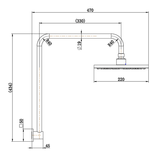 Round Combination Shower Set - Acqua Bathrooms