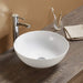 Round Gloss White 400 x 400 x 145mm Above Counter Basin By Indulge® - Acqua Bathrooms