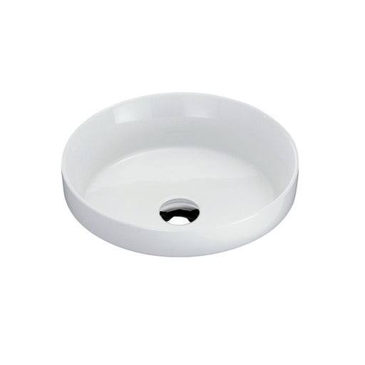 Round Gloss White 355 x 355 x 120mm Semi Insert Basin By Indulge® - Acqua Bathrooms