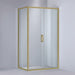 Brushed Gold Sliding Semi Frameless Shower Screen - Acqua Bathrooms