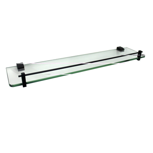 Messina Black Glass Shower Shelf - Acqua Bathrooms