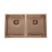 770 x 440 x 200 Copper Double Kitchen Sink - Acqua Bathrooms