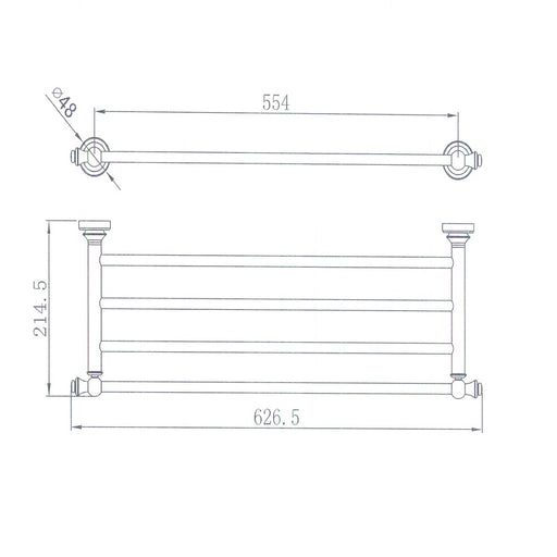 Bordeaux/Montpellier Black Bathroom Shelf - Acqua Bathrooms