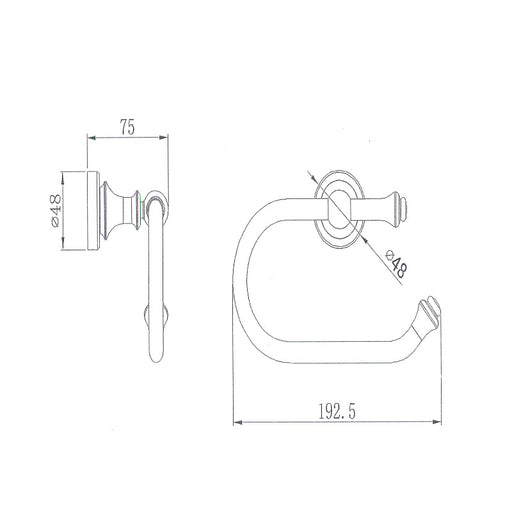 Bordeaux/Montpellier Traditional Toilet Roll Holder - Acqua Bathrooms