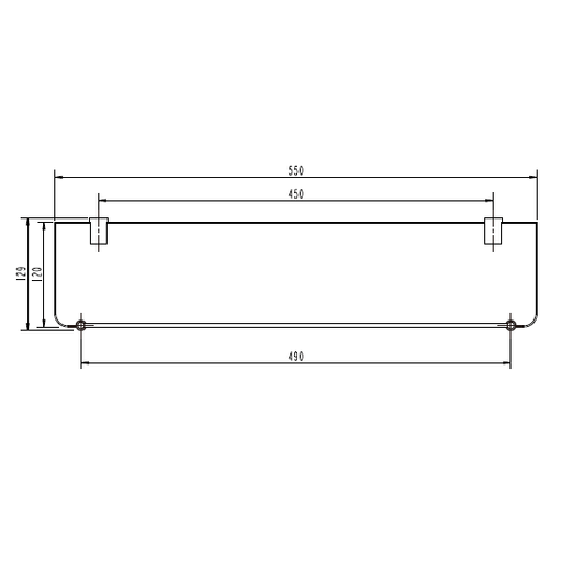 Mirage Black Glass Shower Shelf - Acqua Bathrooms