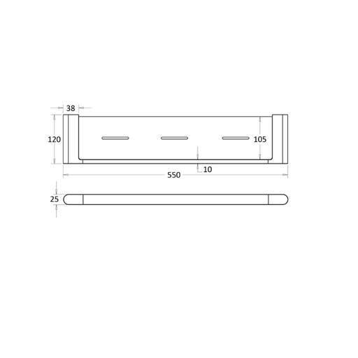 Flores Chrome Metal Shelf - Acqua Bathrooms