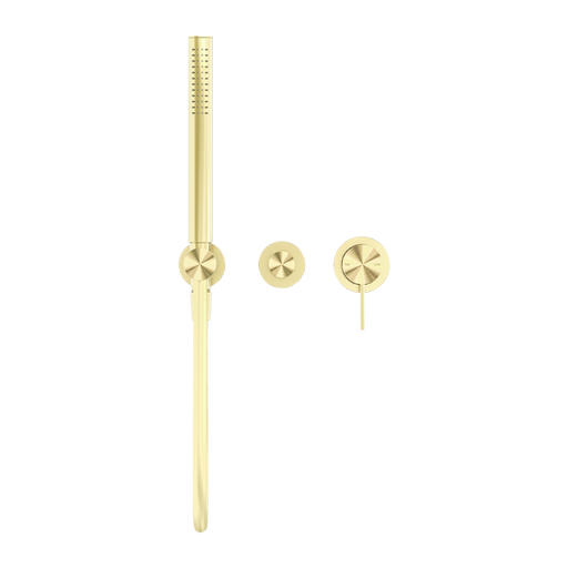 Nero | Mecca Brushed Gold Shower Mixer Diverter System - Separate Back Plate - Acqua Bathrooms