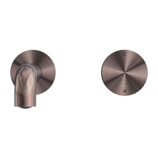 Nero | Opal Porgressive Brushed Bronze Wall Basin / Bath Mixer Set - Acqua Bathrooms