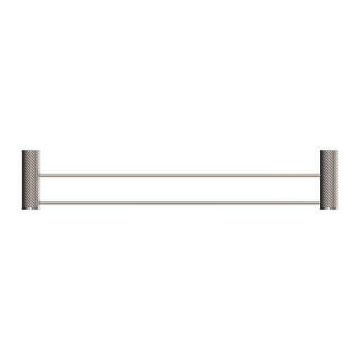 Nero | Opal 600 mm Brushed Nickel Double Towel Rail - Acqua Bathrooms