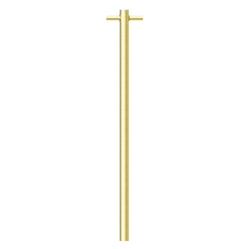 Nero | Brushed Gold Vertical Heated Towel Rail - Acqua Bathrooms