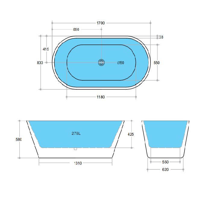 Celia Round Freestanding Bath Tub - Acqua Bathrooms