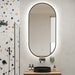 Indulge | Oval Touchless Back-Lit Matte Black LED Mirror - Three Light Temperatures - Acqua Bathrooms