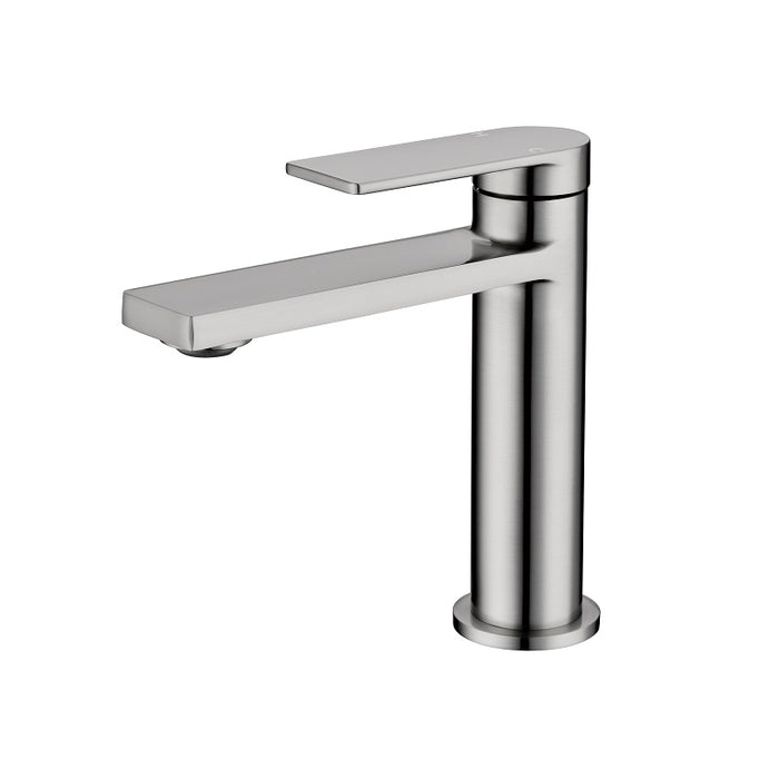 Ikon Ruki Brushed Nickel Basin Mixer - Acqua Bathrooms